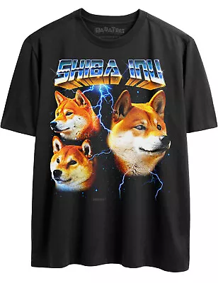 Shiba Inu Retro 80s Glam Heavy Metal Tshirt For Men & Women Dog Owner • $21.99