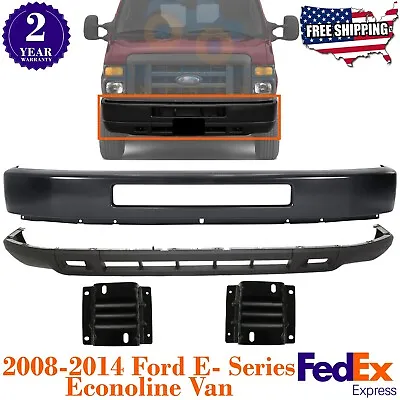 Front Bumper +Lower Valance + Brackets For 2008-2014 Ford E-150 E-250 E-350 Van • $483.96