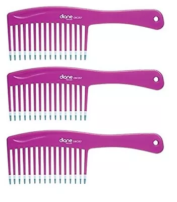 DIANE By FROMM 3-Pack Mebco Tall Teeth Detangler Comb Brush Pink DBC057 • $14.89