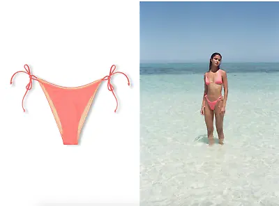 Zulu & Zephyr Signature Tie Brief Bikini Bottom Coral BNWT 6 RRP: $80 • $50