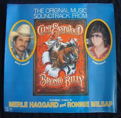 BRONCO BILLY Soundtrack Poster MERLE HAGGARD RONNI MILSAP Original Record Store  • $19