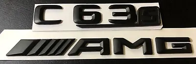 Matt Black C63s AMG Sticker Decal Emblem Badge For Benz C200 C250 C300 C43 C63 • $31.96