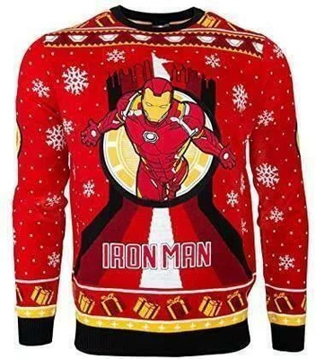 $26.95 • Buy Christmas Jumper Marvel Ironman Stark Tower UK:3XL US:2XL New Official Numskull