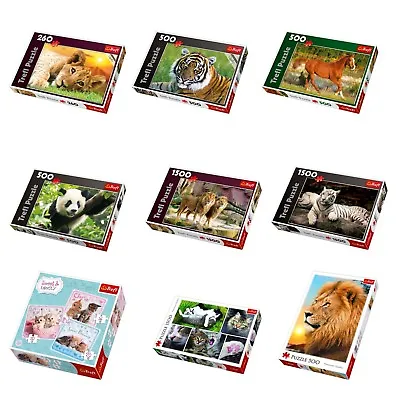 £7.19 • Buy Trefl 30-1500 Pc Jigsaw Puzzle Games Animals Lion Cat Horse Tiger Panda Kittens