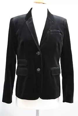 NWT J CREW Black Velvet Schoolboy Blazer Jacket Sz 6 • $89.99