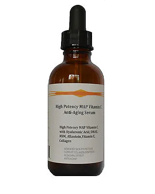 High Potency 15% MAP Vitamin C W/Pure Hyaluronic AcidDMAEMSMAllantoinSerum • $19.50