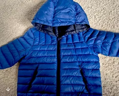 Hugo Boss Blue Baby Boys Down & Feather Hooded Puffer Coat/She 9-12 Months VGC • £7.99