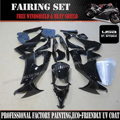 Glossy Black Fairing Kit For Kawasaki Ninja ZX10R 2008 2009 2010 ABS Bodywork 08 • $349.01