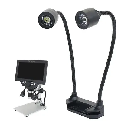 Microscope Dual Light Source Illumination Lamp For MG1200A Adjustable Brightness • $13.97