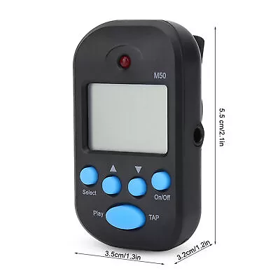 Mini Digital Beat Tap M50 Tempo Metronome Clip Musical Instruments (Black) • $9.32