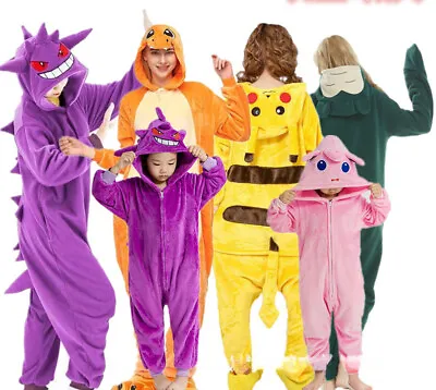 Adult Children Kigurumi Animal Pajamas Cosplay Christmas Halloween Costume Pajam • $23.74