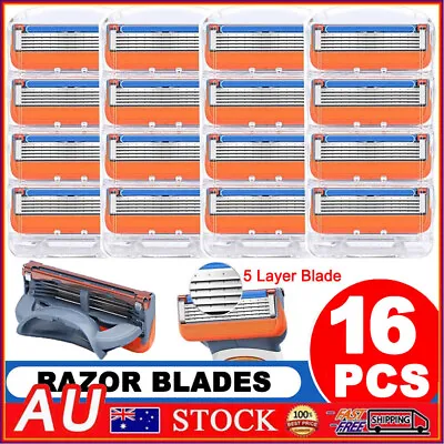 $16.99 • Buy 16Pcs 5 Layers Shaver Blades Cartridges Men Care For Gillett E Fusion Razor Tool