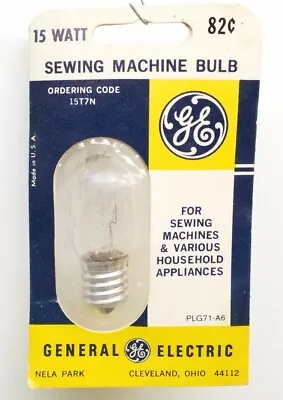 15T7N GE General Electric - Sewing Machine Bulb - 15 Watt Light Bulb • $6.48