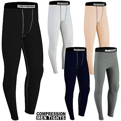 Mens Compression Tights Base Layer Running Yoga Gym Body Armour Trousers Pant • £9.99