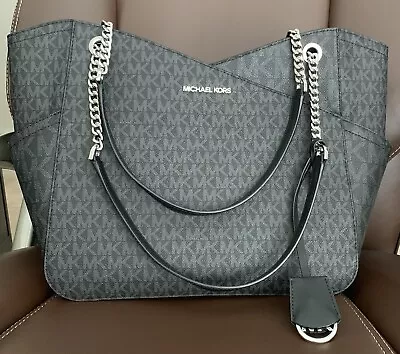 Michael Kors Women Ladies Large Black Shoulder Tote Handbag Purse Bag Satchel MK • $99.99