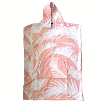 £34.95 • Buy Ocean Earth Womens Zip Front Hooded Poncho Beach Change Robe NEW Peach