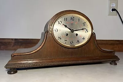 Junghans German Art Deco Mission Oak Tambour Mantel Shelf Clock • $69.95