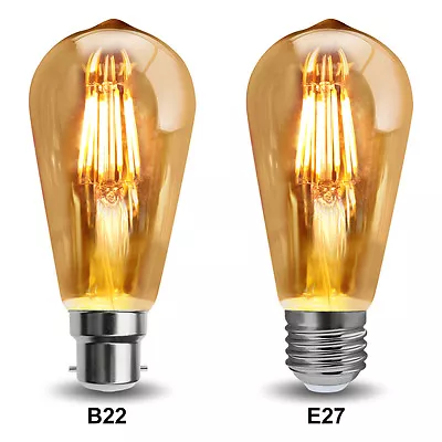 Vintage Dimmable LED 6W Squirrel Cage Edison Style Light Bulb B22 Or E27 • £7.99