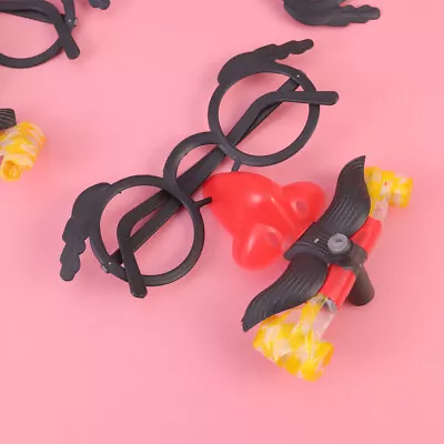 10 Pcs Mustache Glasses Disguise Cheer Blowout Whistle Large • $8.54