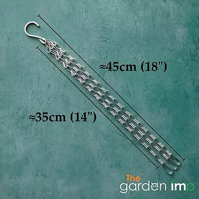 18” Hanging Basket Chain Replacement Spare New Metal Easy Fit Hook Clip 3 Strand • £3.59