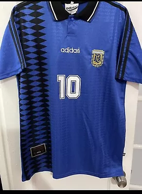 Argentina Retro Jersey Away 1994 World Cup Maradona Messi  Size L • $50