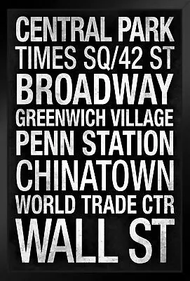 New York City MTA Large NYC Subway Train Map + Free Subway Stations Art Print • $4.94