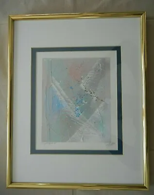 Crystalized II - Signed Andres -Framed Vintage Abstract Painting Vanguard Studio • $99.95