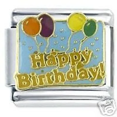 £4.25 • Buy HAPPY BIRTHDAY BALLOONS Daisy Charm For Use With Italian Modular Charm Bracelet