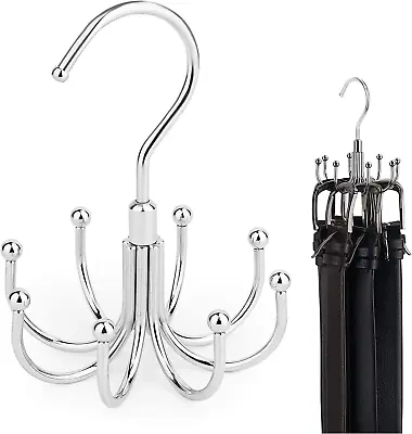 New Belt Hanger Rack Organizer Tie Holder Closet Scarf Hook Wooden 24 Storage !! • $11.67