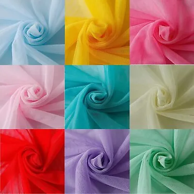 5Meter/10Meter Vertic Soft Tulle 36A Gauze Mosquito Net Fabric Tulle Mesh Fabric • $32.34