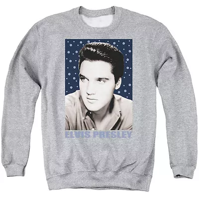 ELVIS PRESLEY BLUE SPARKLE Licensed Adult Pullover Crewneck Sweatshirt SM-3XL • $41.98