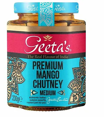 Geeta's Premium Mango Flavours Chutney Indian Food Multiple Pack  • £7.99