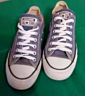 £12 • Buy CONVERSE All Star Blue Canvas Low Top Lace Up Trainers Size UK 5 EU 37.5