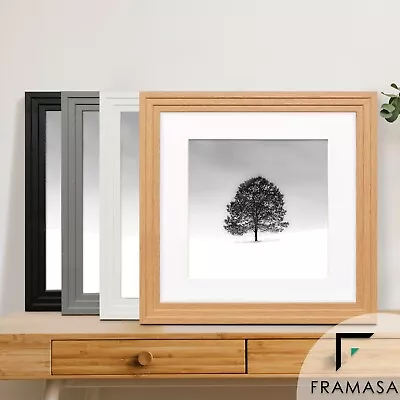 £8.95 • Buy Square Mini Step Black Photo Frame White Picture Frames Poster Frame With Mounts