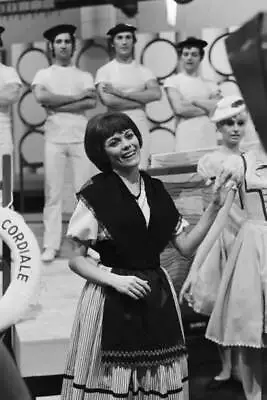 Mireille Mathieu During The Recording Of A Television Show In Paris- Old Photo 1 • $5.46