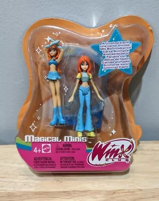 New Winx Club 2006 MAGICAL MINIS FLORA Animated Mattel 3  Doll Set & Card H2239 • $90.54