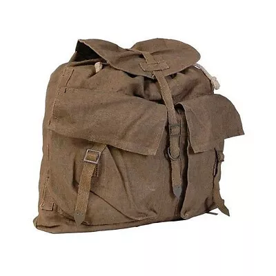 Original Czech Army Vintage Rucksack With Y Straps Suspenders M60 Canvas Bag • $34.73