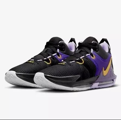 Nike Lebron James Witness VII Black Purple Gold DM1123 002 Shoes Men's Sizes • $68.99