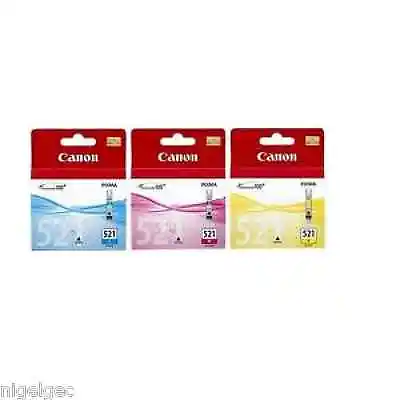 £27.97 • Buy Canon Cyan Magenta Yellow Cli521 Cli-521 Value 3 Pack