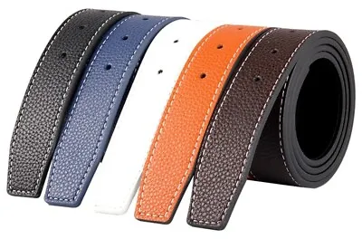 QHA Mens Reversible Leather Belt For Men Without Buckle Designer Western Q02 • £16.98