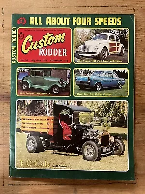 Vintage CUSTOM RODDER Magazine - Number 30 - Aug. 1975 - Australia - Street Rods • $9.50