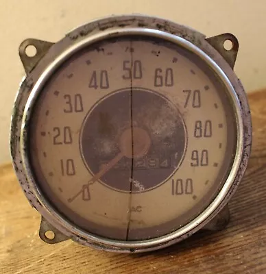 Vintage 4 5/8   Automobile Speedometer AC Spark Plug Co. 0-100 MPH • $40