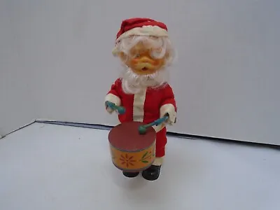 Vintage Santa Claus Playing Drum Drummer Wind Up Mechanical Christmas • $12.99