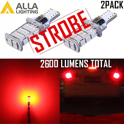 LED 921 Strobe Blinking Flashing High-Center-Brake Light Bulb Safety Warning 2x • $19.98