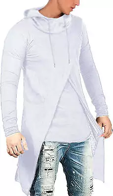 Men'S Slim Fit Hoodie Lightweight Hooded Sweatshirt Casual Hip Hop Long Length C • $38.98