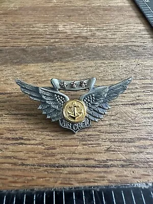 Sterling Silver WWII Combat Air Crew Military Wings 3 Star 2  WW2 W-22-N • $45