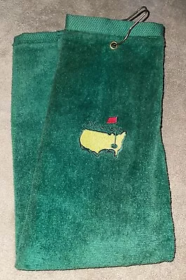 The MASTERS Golf Tournament Towel Augusta GA Grommet & Hook 26”x17” NEW • $25