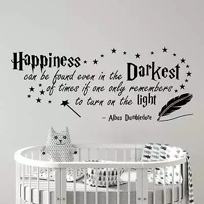 Harry Potter Happiness Albus Dumbledore Wall Sticker Kids Room Wall Art DECAL • £12.24