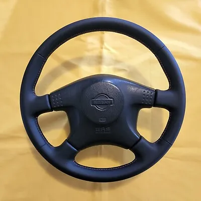 R33 Gtr S2 4 Spoke Steering Wheel Retrim Nappa Leather Nismo 180sx V Spec Jdm RB • $9999