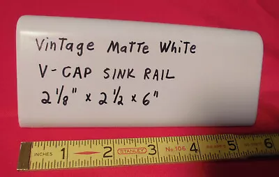$18.44 • Buy 1 Pc. *Vintage White* V Cap; Matte Ceramic Trim Tile; Counter Top Edging;  New 